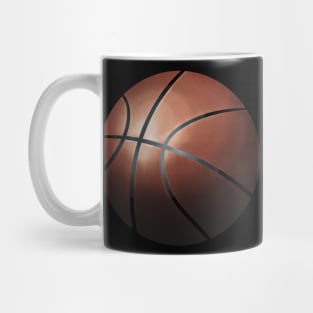 Brown Basketball With Light And Shadow Mug